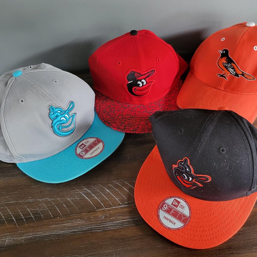 4 Various Styles of the Orioles Ball Caps